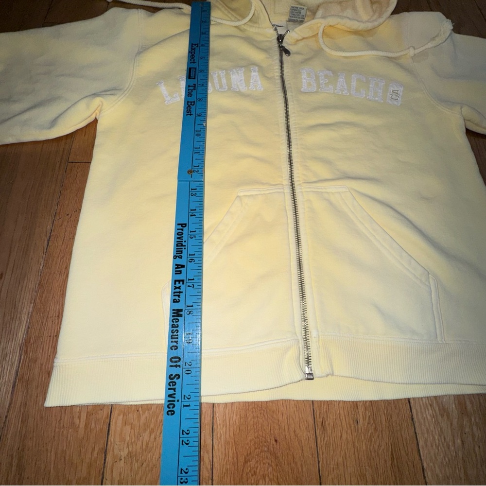 Laguna Beach Zip-Up Hooded Sweatshirt - Pale Yellow - Picture 7 of 11
